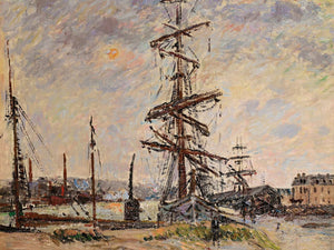 Gustave Loiseau Bateaux A Quai Au Havre By Gustave Loiseau 1