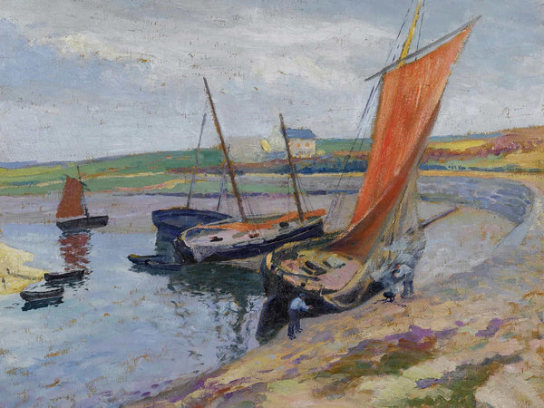 Paul Madeline Bateaux Au Bord De La Mer By Paul Madeline