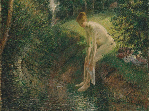 Camille Pissarro Bather In The Woods By Camille Pissarro