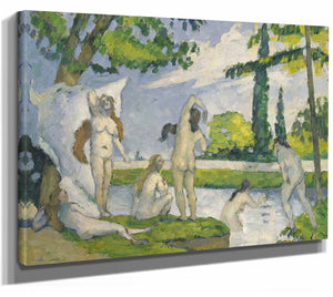 Paul Cezanne 14" x 11" / Stretched Canvas Wrap Bathers (1874–75) By Paul Cezanne