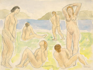 Abraham Walkowitz Bathers By Abraham Walkowitz