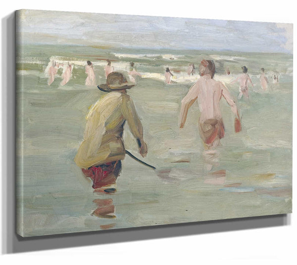 Bathing Boys With Crab Fisherman By Max Liebermann