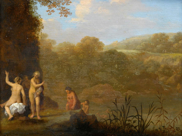 Cornelis Van Poelenburch Bathing Girls By Cornelis Van Poelenburch