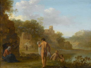 Cornelis Van Poelenburch Bathing Men By Cornelis Van Poelenburch