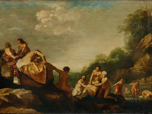 Dirck Van Der Lisse Bathing Nymphs By Dirck Van Der Lisse