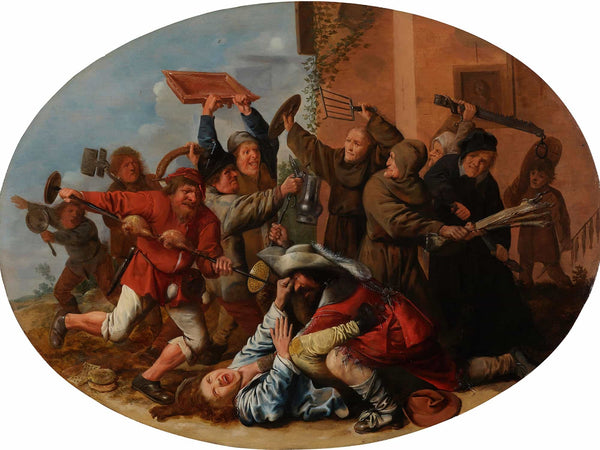 Jan Miense Molenaer Battle Between Carnival And Lent By Jan Miense Molenaer