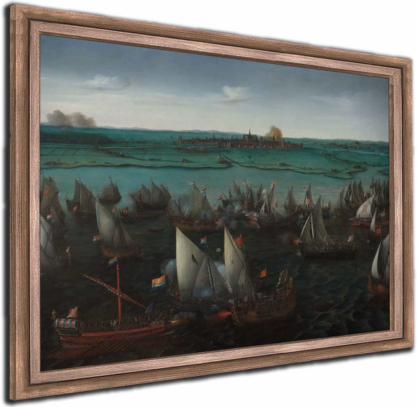 Battle Between Dutch And Spanish Ships On The Haarlemmermeer By Hendrik Cornelisz Vroom