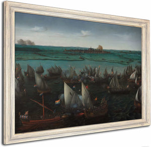 Battle Between Dutch And Spanish Ships On The Haarlemmermeer By Hendrik Cornelisz Vroom