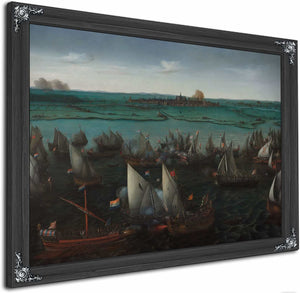 Battle Between Dutch And Spanish Ships On The Haarlemmermeer By Hendrik Cornelisz Vroom