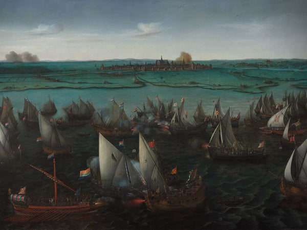 Hendrik Cornelisz Vroom Battle Between Dutch And Spanish Ships On The Haarlemmermeer By Hendrik Cornelisz Vroom