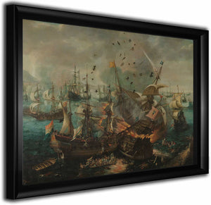 Battle Of Gibraltar In 1607 By Cornelis Claesz Van Wieringen