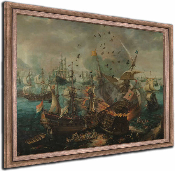 Battle Of Gibraltar In 1607 By Cornelis Claesz Van Wieringen