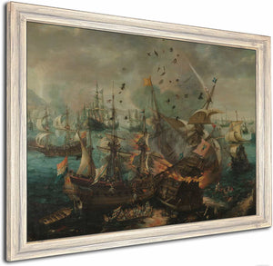 Battle Of Gibraltar In 1607 By Cornelis Claesz Van Wieringen