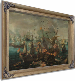 Battle Of Gibraltar In 1607 By Cornelis Claesz Van Wieringen