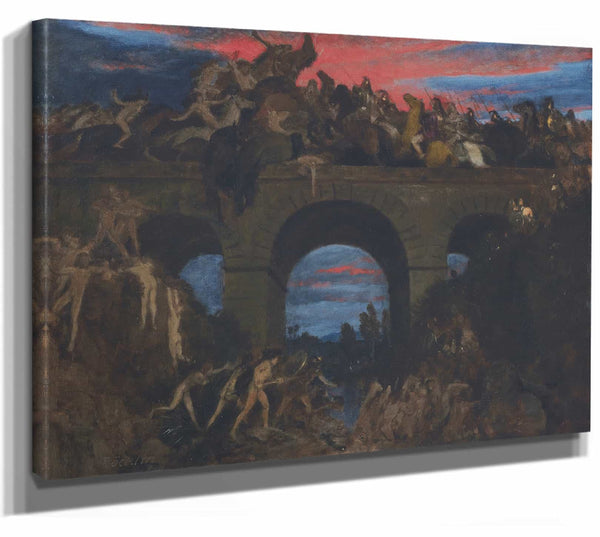 Battle On The Bridge By Arnold Bocklin