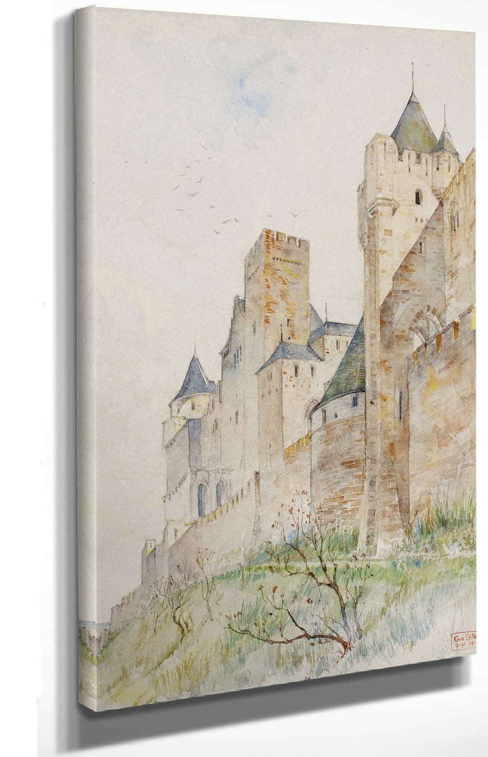 Cass Gilbert Battlements Of Carcassonne France By Cass Gilbert