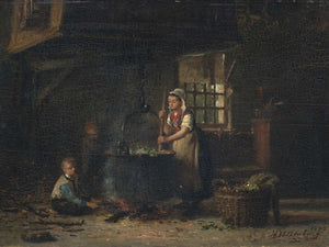 Hendrik Valkenburg Bauerliches Kucheninterieur By Hendrik Valkenburg