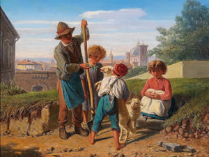 Wilhelm Richter Bauernkinder Vor Den Toren Von Florenz By Wilhelm Richter