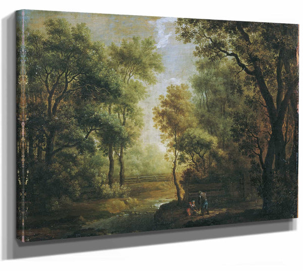 Johann Evangelist Dorfmeister 14" x 11" / Stretched Canvas Wrap Baumlandschaft By Johann Evangelist Dorfmeister