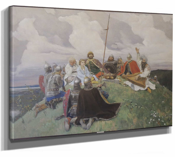 Victor Mikhailovich Vasnetsov 14" x 11" / Stretched Canvas Wrap Bayan By Victor Mikhailovich Vasnetsov