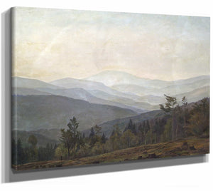 Willy Ter Hell 14" x 11" / Stretched Canvas Wrap Bayrische Landschaft Bayrischer Wald By Willy Ter Hell