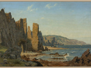 Vilhelm Kyhn Beach Formation On Bornholm Scene From Ro By Vilhelm Kyhn