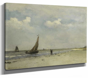 Beach Scene By Johan Hendrik Weissenbruch 1