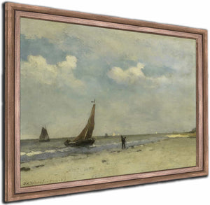 Beach Scene By Johan Hendrik Weissenbruch 1