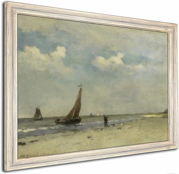 Beach Scene By Johan Hendrik Weissenbruch 1