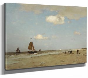 Beach Scene By Johan Hendrik Weissenbruch