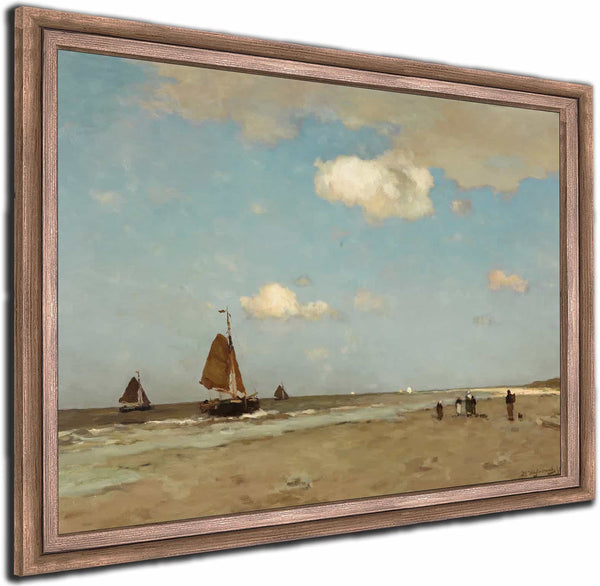 Beach Scene By Johan Hendrik Weissenbruch