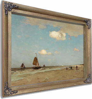 Beach Scene By Johan Hendrik Weissenbruch