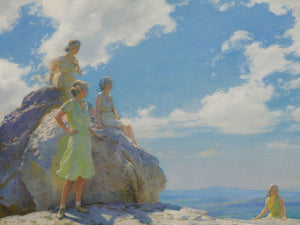 Charles Courtney Curran Bear Rocks By Charles Courtney Curran