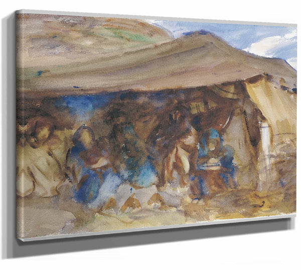 John Singer Sargent 14" x 11" / Stretched Canvas Wrap Bedouin Tent (1905–6) By John Singer Sargent