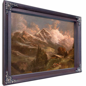 Belebte Hochalm Mit Blick Auf Alpengipfel By Gustav Barbarini