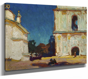 Jan Stanislawski 14" x 11" / Stretched Canvas Wrap Belfry Of St Sophys Orhodox Catedral In Kyiv By Jan Stanislawski