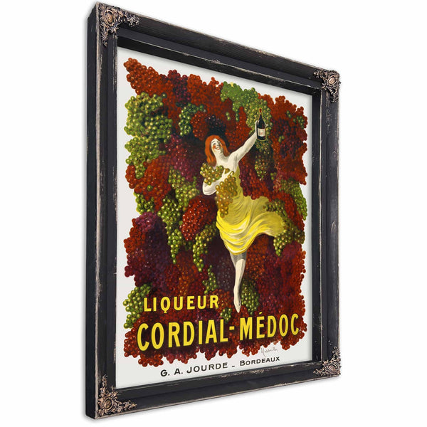 Bella Frye 11 x 14 / Black Frame Liqueur Cordial-Médoc Poster Framed Art - Vintage Artwork Print