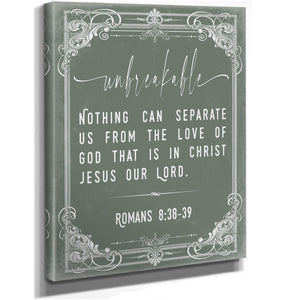 Bella Frye 11 x 14 inches / Stretched Canvas Wrap Romans 8:38-39 Wall Art – Nothing Can Separate Us – Unbreakable Love Scripture Print