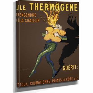 Bella Frye 11 x 14 / Stretched Canvas Wrap Le Thermogene Poster Framed Art - Vintage Artwork Print