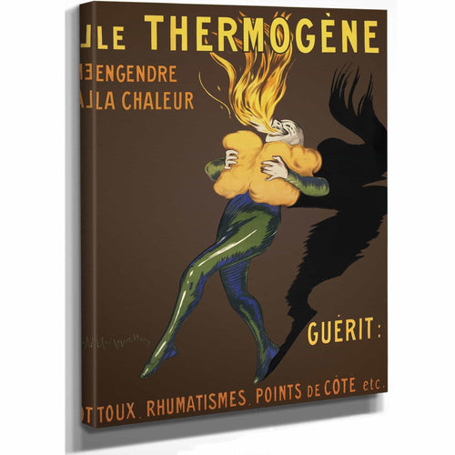 Bella Frye 11 x 14 / Stretched Canvas Wrap Le Thermogene Poster Framed Art - Vintage Artwork Print