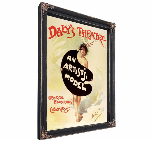 Bella Frye 12 x 18 / Black Frame Poster Daly’s Theatre, DALY’S THEATRE, George Edwardes Framed Art - Vintage Artwork Print