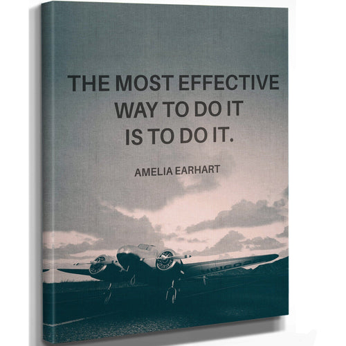 Bella Frye 11 x 14 / Stretched Canvas Wrap Amelia Earhart Quote - Pilot Quote
