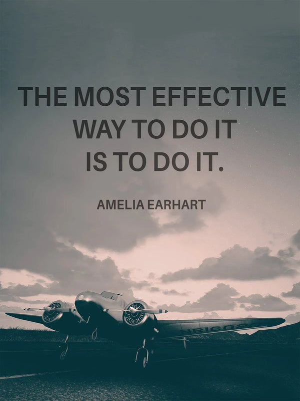 Bella Frye 11 x 14 / Fine Art Paper Amelia Earhart Quote - Pilot Quote