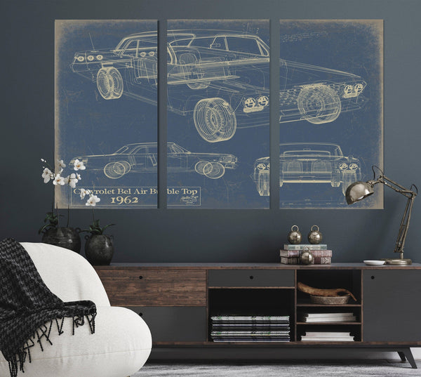 Bella Frye Home & Garden > Decor > Artwork 1962 Chevrolet Bel Air Bubble Top  Original Artwork