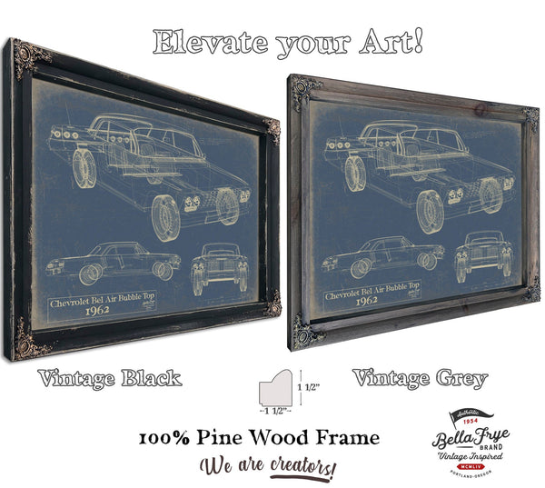 Bella Frye Home & Garden > Decor > Artwork 1962 Chevrolet Bel Air Bubble Top  Original Artwork