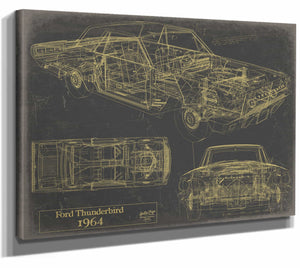 Bella Frye Home & Garden > Decor > Artwork 1964 Ford Thunderbird  Original Artwork