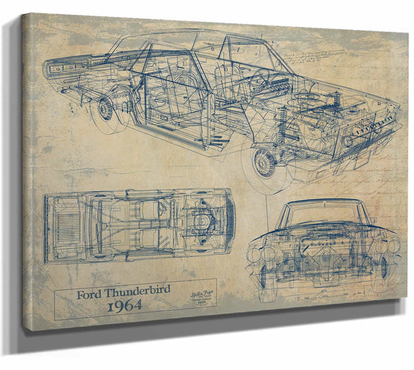 Bella Frye Home & Garden > Decor > Artwork 1964 Ford Thunderbird  Original Artwork
