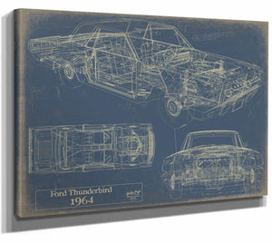Bella Frye Home & Garden > Decor > Artwork 1964 Ford Thunderbird  Original Artwork