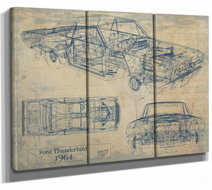 Bella Frye Home & Garden > Decor > Artwork 1964 Ford Thunderbird  Original Artwork