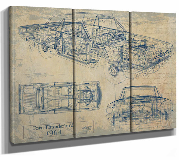 Bella Frye Home & Garden > Decor > Artwork 1964 Ford Thunderbird  Original Artwork